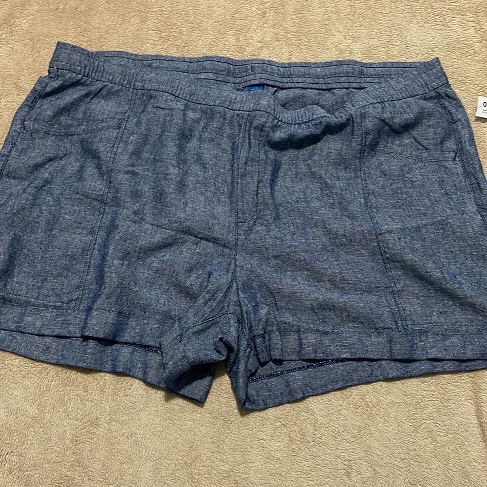NWT- Old Navy - XXL, 2X & 3X. Linen Blend Short - Picture 4 of 9